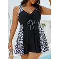 Damen Badeanzug mit liR&Bevollem Wickeldesign und raffinierten Tierdruck-Details R&B