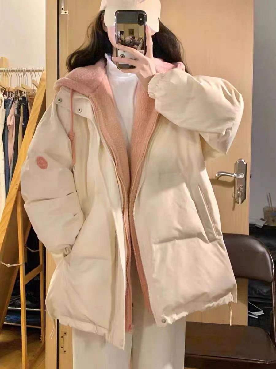 Damen gesteppte Winterjacke mit wärmendem Fleece-Innenfutter und praktischem Kapuzenkragen