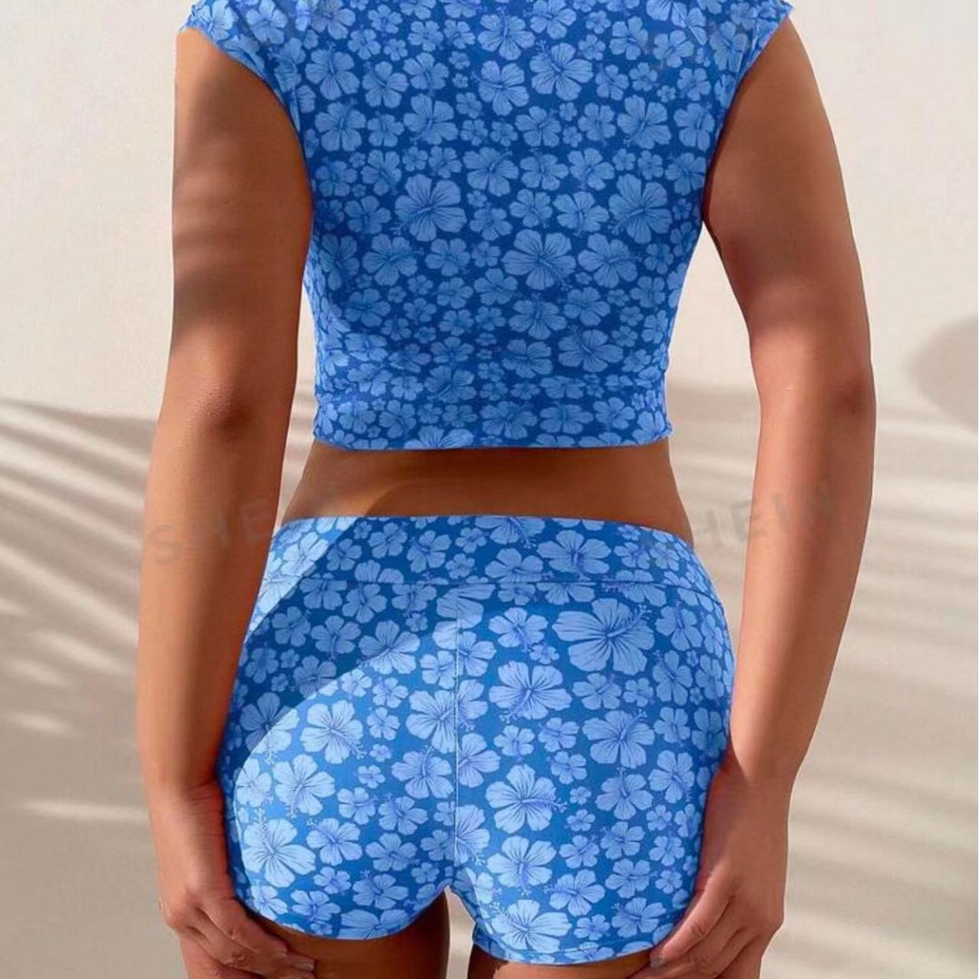 Damen Bikiniset mit elegantem Oberteil und modischen Shorts R&B