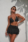 Damen Rüschen-Bikini-Top mit passendem Strandrock R&B