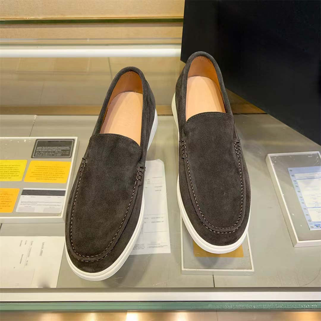 Damen Mokassin Sneakers aus feinem Wildleder mit elastischem Gummizug R&B