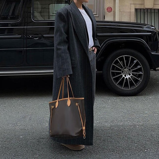 Damen Modischer Doppelreiher-Mantel mit schickem Schnitt und eleganten Details R&B