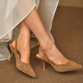 Damen Slingback-Pumps mit elegantem V-Ausschnitt und modischer Absatzhöhe R&B