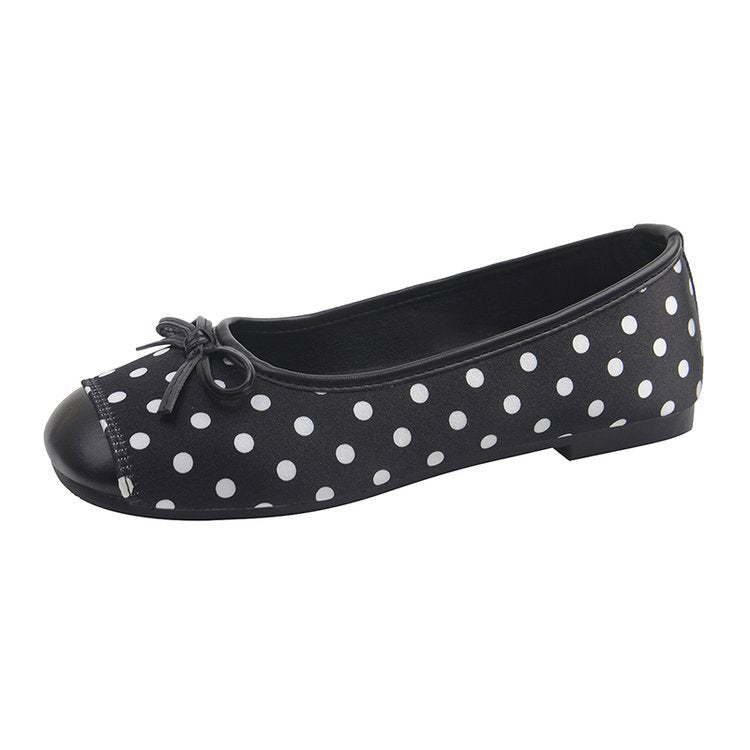 Damen Ballerinas mit verspieltem Punktedesign und zierlichem Schleifenakzent R&B