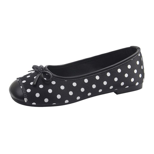 Damen Ballerinas mit verspieltem Punktedesign und zierlichem Schleifenakzent R&B
