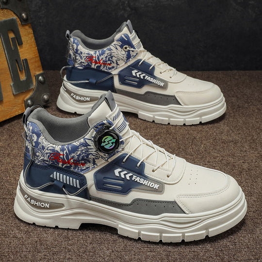 Herren Modische High-Top Sneakers mit Motorrad-Design und innovativer Verschlusstechnologie R&B