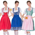 Damen Trachtenkleid mit traditionellen Karomuster und eleganten Rüschen R&B