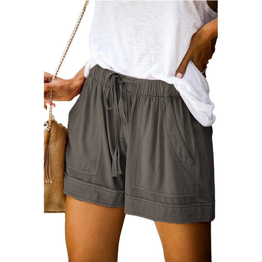 Damen Bequeme Sommer-Shorts mit elastischem Bund und praktischen Taschen R&B