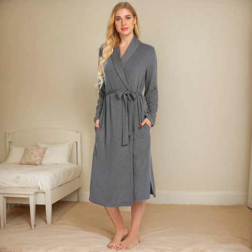 Damen Bademantel Aus Weichem, Atmungsaktivem Material R&B