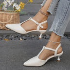 Damen Slingback-Pumps mit eleganter Spitze und komfortablem Blockabsatz R&B