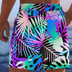Herren Badeshorts mit animalischem Muster und elastischem Bund