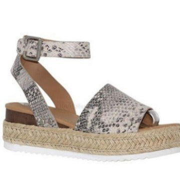 Damen Espadrille Sandalen mit verstellbarem Riemen