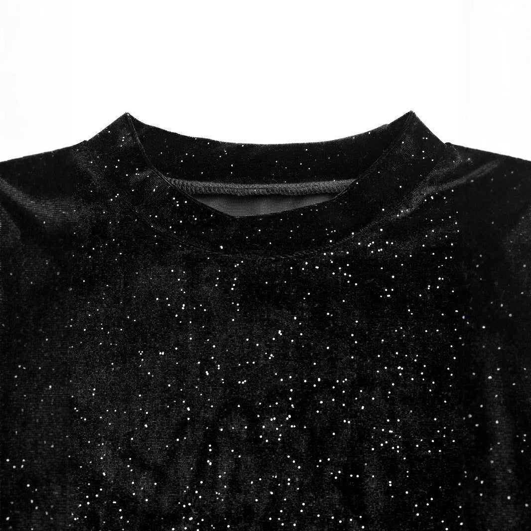 Damen elegantes Gesamt-Set mit glitzernder Oberfläche R&B