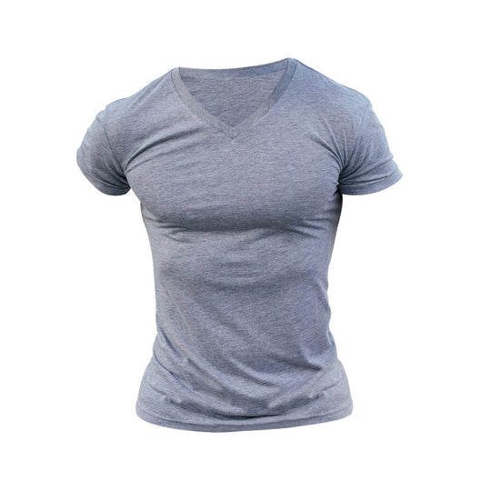 Herren V-Ausschnitt T-Shirt aus weichem Baumwollmix R&B