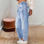 Damen Hoch Taillierte Baggy Jeans R&B