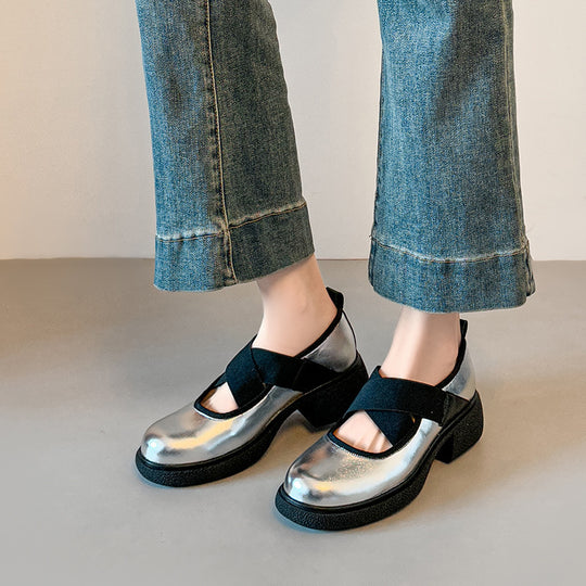 Damen Gemütliche und stilvolle Schuhe mit elastischem Riemen R&B