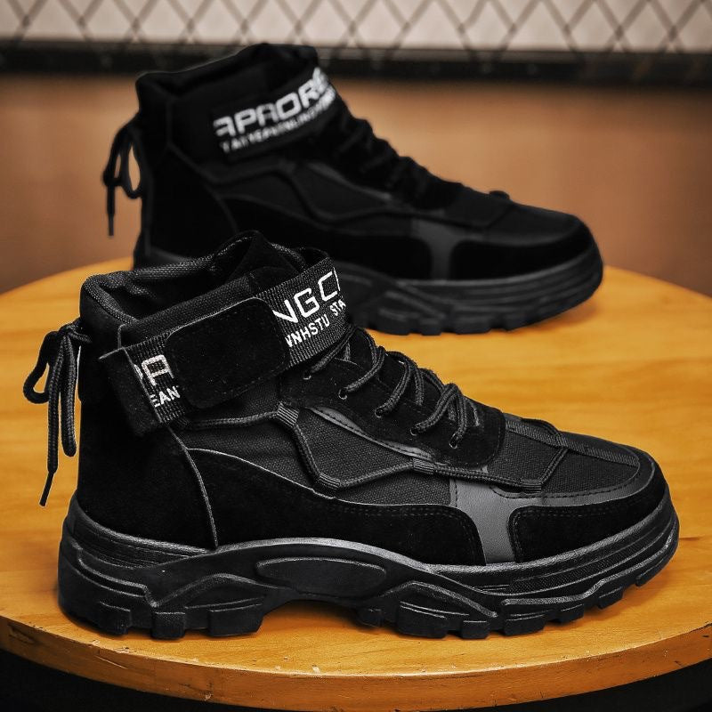 Damen Sportliche High-Top Stiefel mit robustem Sohlenprofil