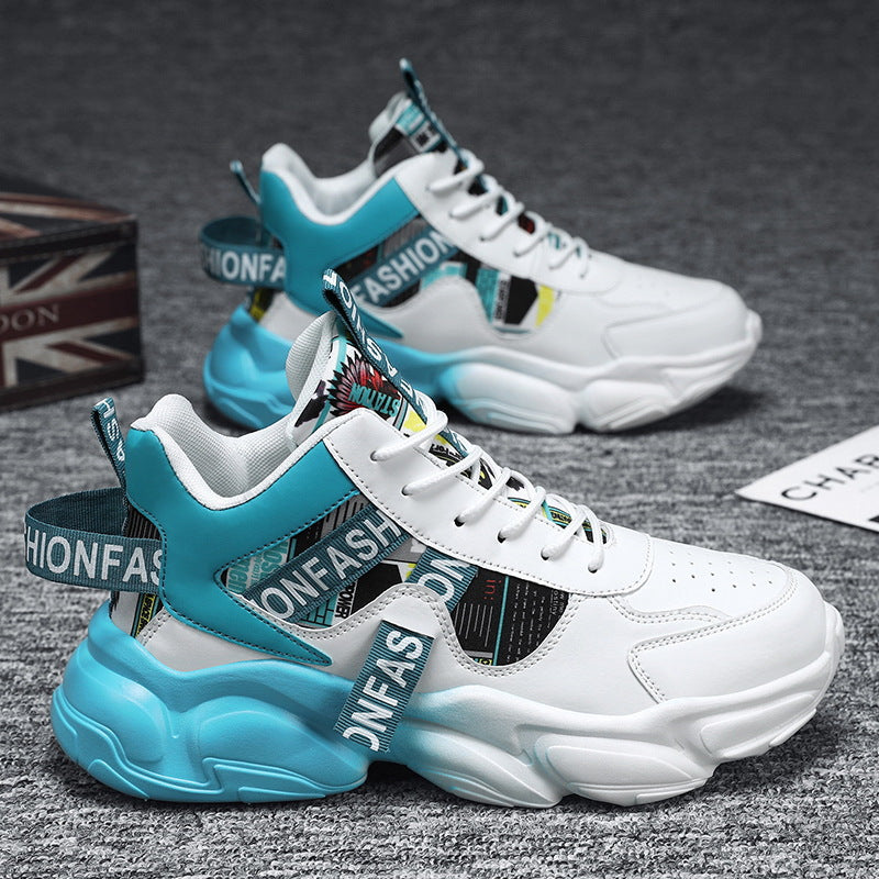 Damen Modische Chunky Sneakers mit grafischem Design und flexibler Sohle R&B
