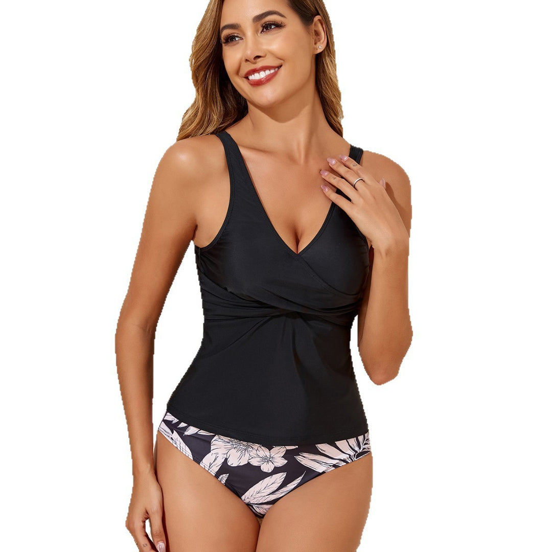 Damen Tankini-Set mit floralem Musterdetail und figurformendem Design R&B