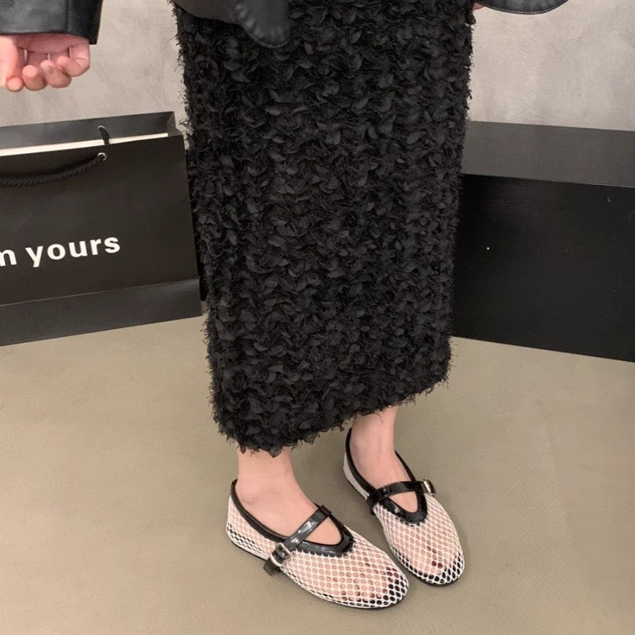 Damen Mesh-Slipper mit verstellbarem Riemen R&B
