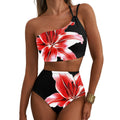 Damen Crop-Top Bikini Set mit floralem Design R&B