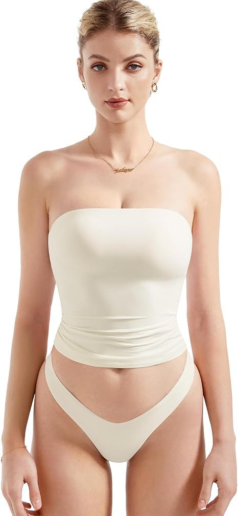 Damen Bandeau Bikini-Set mit modischem High-Waist-Schnitt R&B