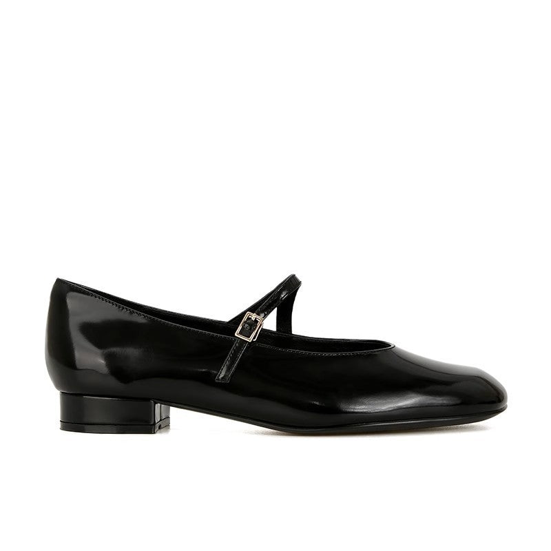 Damen Elegante Ballerinas mit verstellbarem Riemen und luxuriösem Glanz