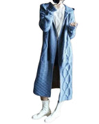 Damen Strickmantel mit Kapuze und strukturiertem Zopfdesign R&B