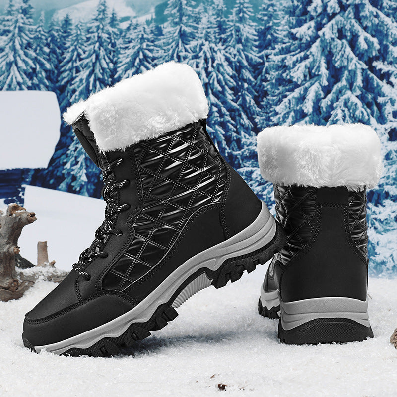 Damen Gefütterte Winterstiefel mit rutschfester Sohle und isolierendem Kunstfell R&B