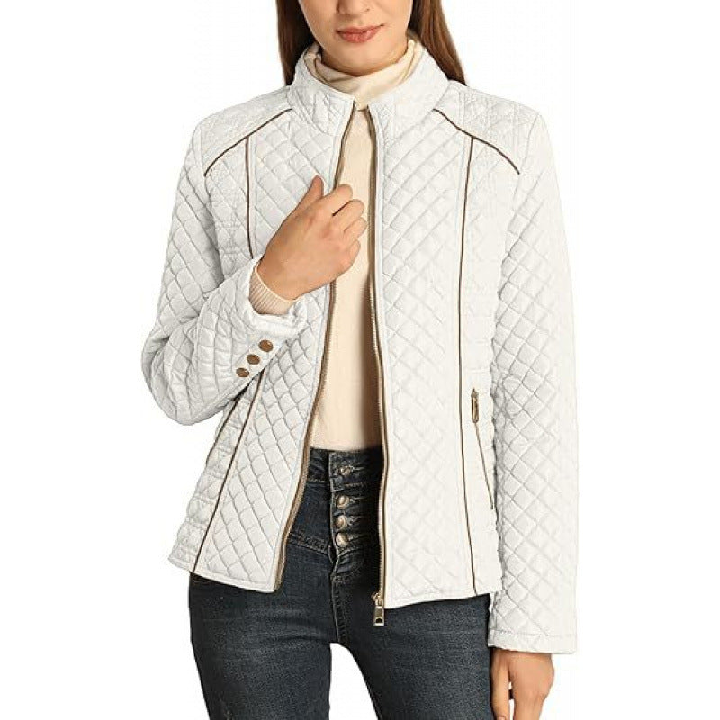 Damen gesteppte Freizeitjacke mit hohem Kragen R&B