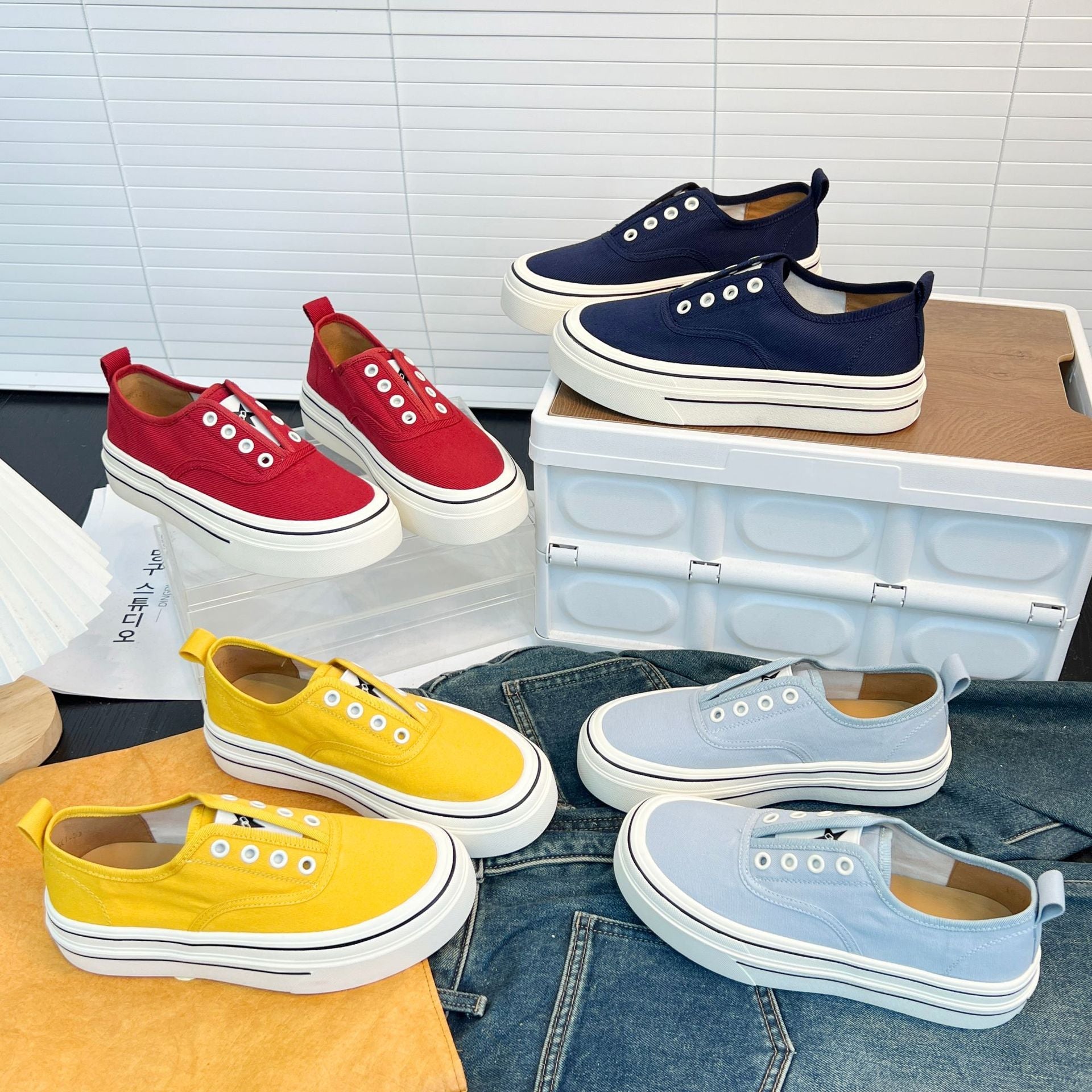 Damen lässige Canvas Sneaker mit komfortabler Innensohle und rutschfester Gummisohle R&B