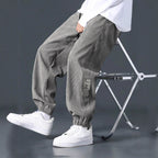 Herren nan Relax-Freizeithose aus feiner Breitkordstruktur mit Tunnelzug und elastischen Knöchelabschlüssen R&B