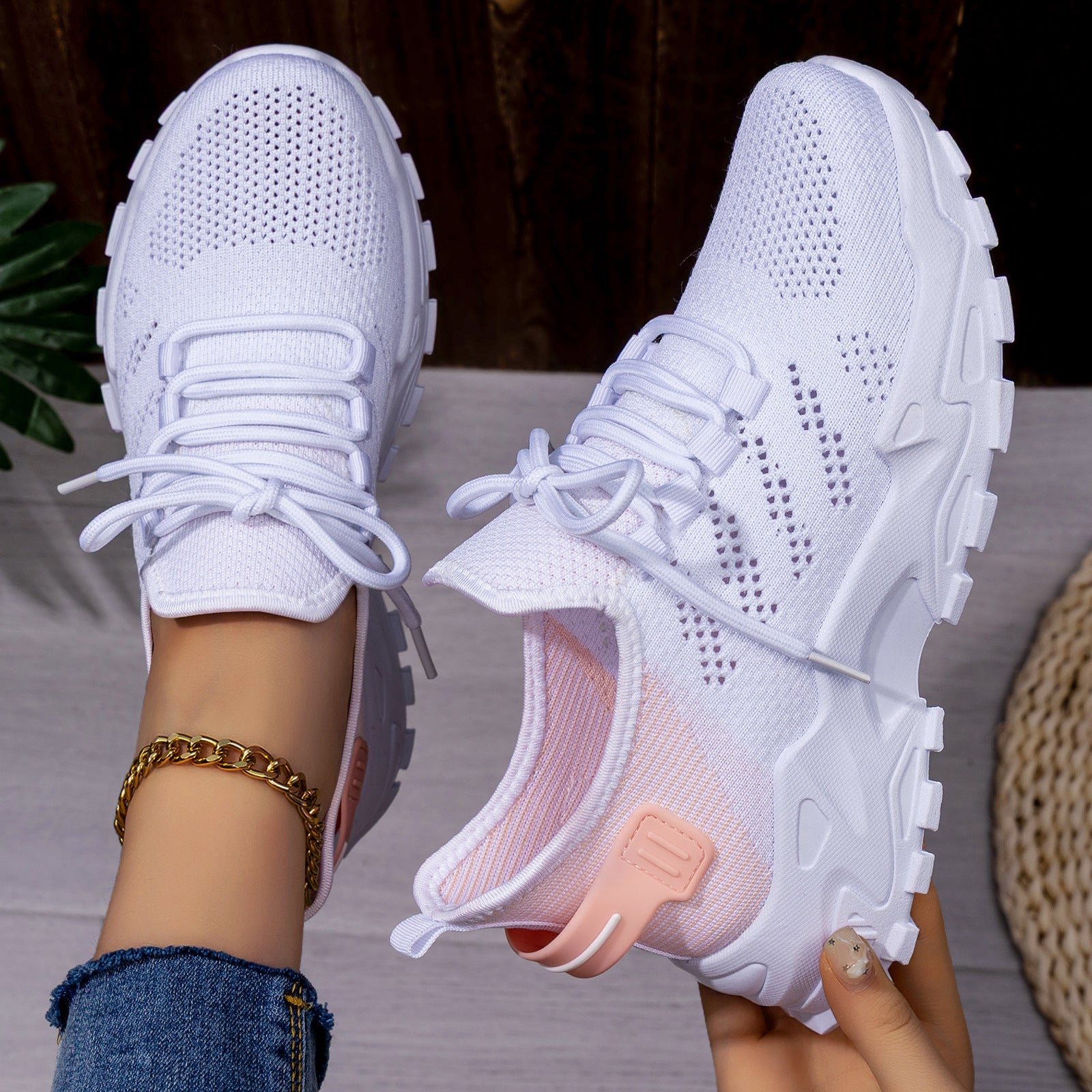 Damen Sportliche Laufschuhe mit atmungsaktivem Obermaterial und dämpfendem Komfort