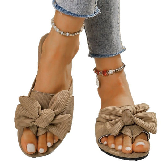 Damen modische Slides mit stilvollem Schleifen-Design R&B