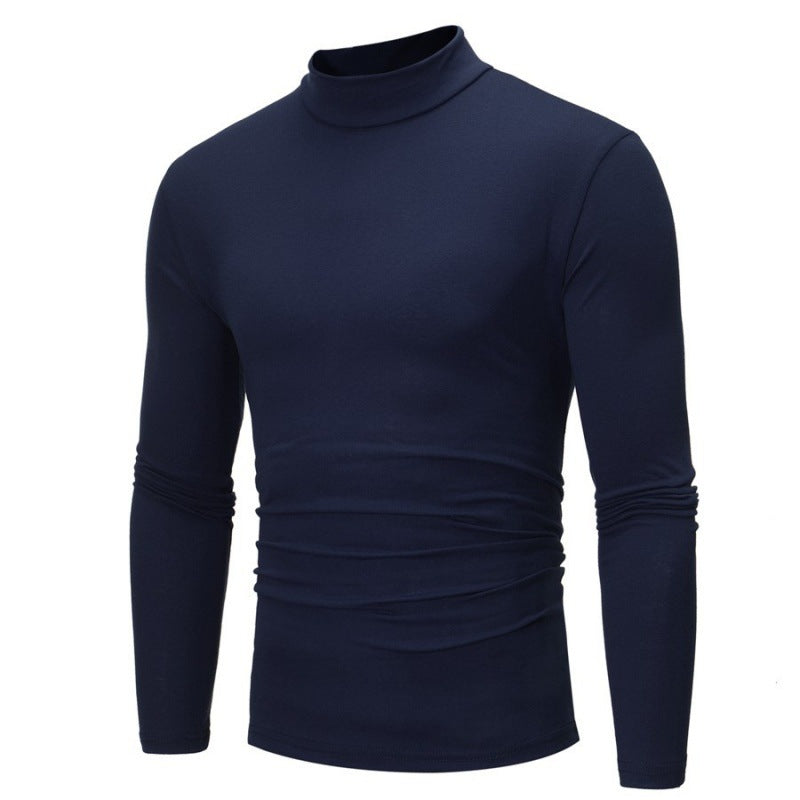 Herren Rollkragen Langarmshirt mit figurbetontem Schnitt und atmungsaktiver Stretch-Qualität R&B