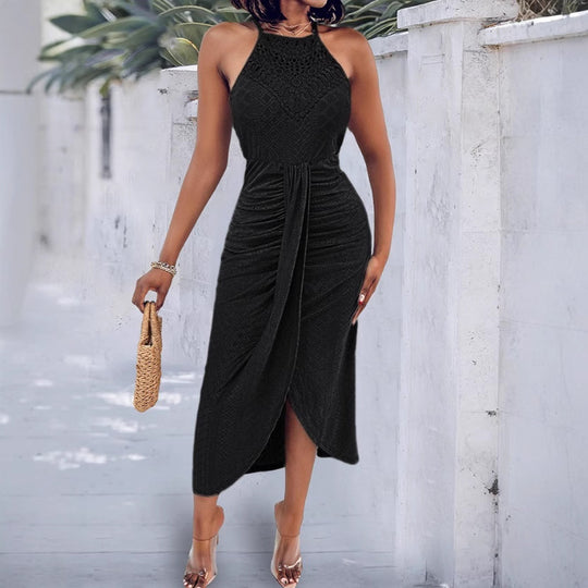Damen Maxikleid mit geflochtenem Detail und elegantem Taillenschnitt R&B