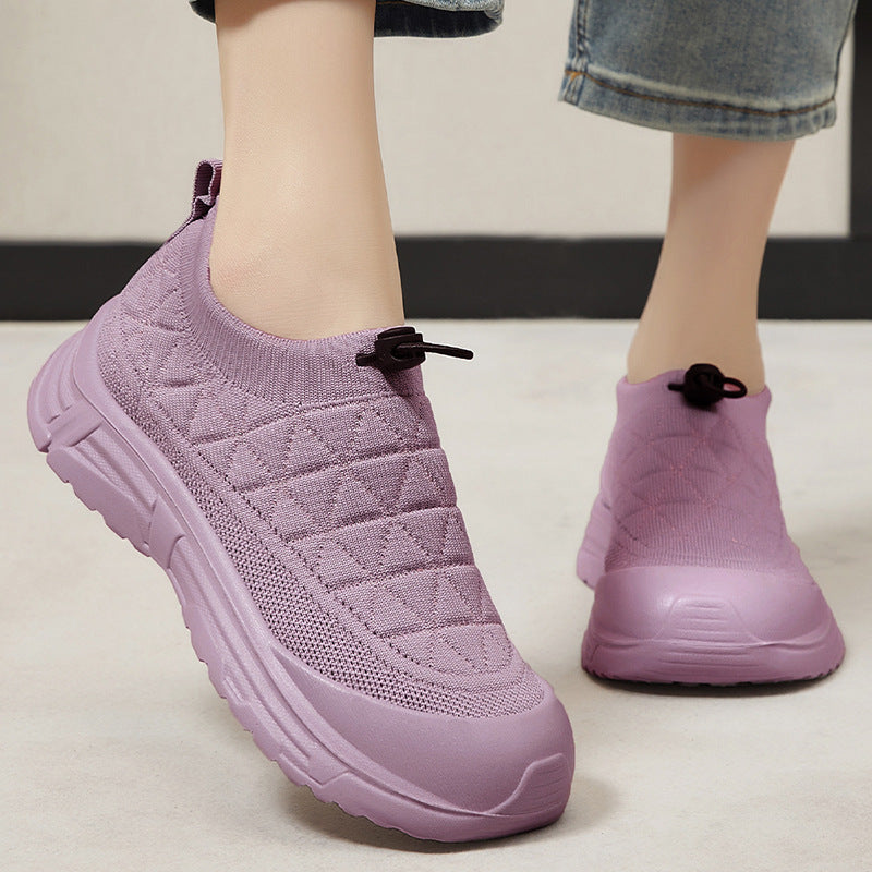 Damen Sportliche Slip-On Sneakers mit atmungsaktivem Obermaterial und rutschfester Sohle R&B