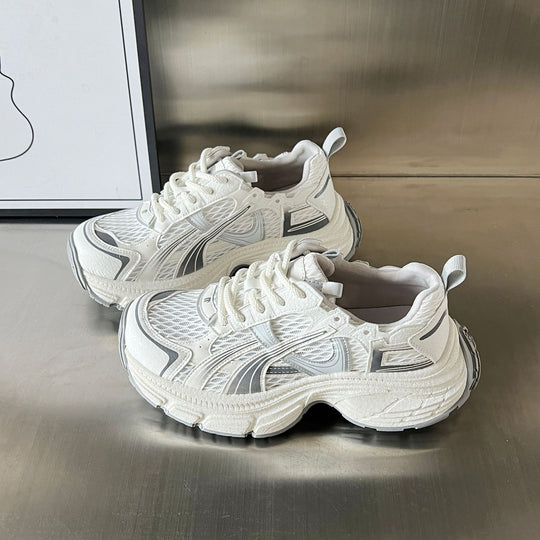 Damen Sportliche Chunky Sneakers mit atmungsaktiver Mesh-Oberfläche und stabiler Sohle R&B