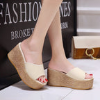 Damen Wedge-Pantoletten mit weichem Obermaterial und bequemer Sohle R&B