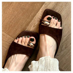 Damen Elegante Mules mit luxuriösem Schnallen-Detail