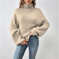 Damen Gemütlicher Rollkragenpullover mit strukturiertem Design
