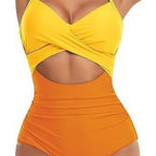 Damen Einteiliger Badeanzug mit elegantem Wickelschnitt R&B