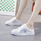 Damen Sneaker mit abnehmbarer Ferse und atmungsaktiver Mesh-Oberfläche