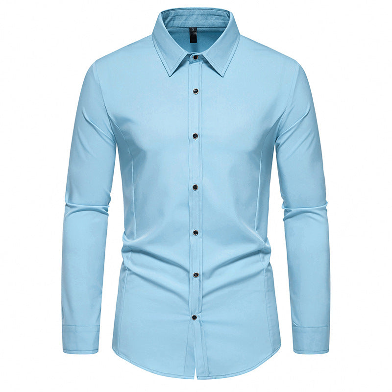 Herren modisches Langarmhemd mit elegantem Schnitt R&B