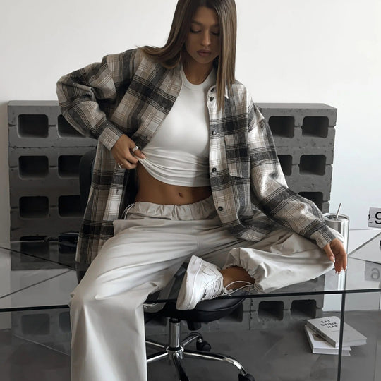 Damen Weite Chino-Hosen mit elastischem Bund und seitlichen Taschen R&B