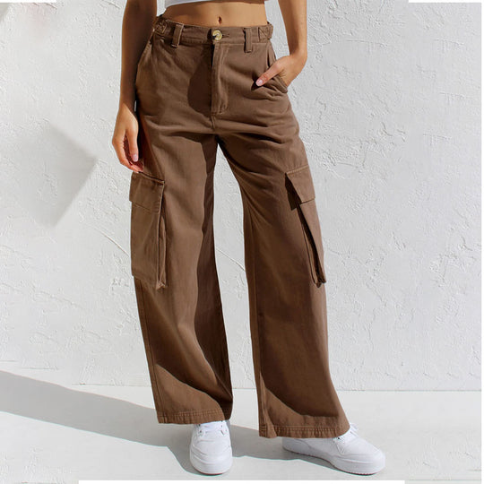 Damen Cargo-Hose mit weitem Bein und praktischen Taschen R&B