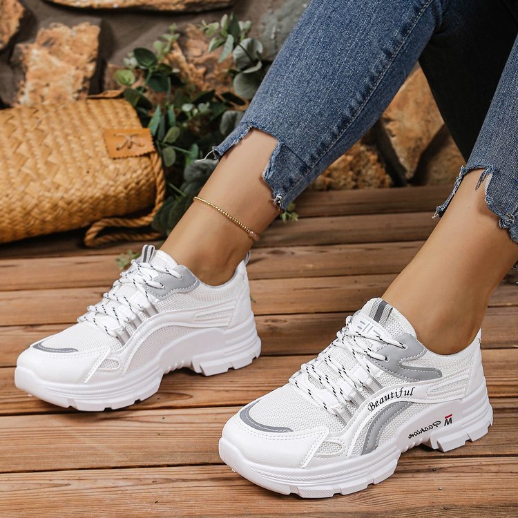 Damen Sportliche Sneakers mit atmungsaktivem Mesh-Obermaterial und komfortabler Dämpfung R&B