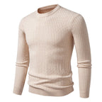Herren Grobstrickpullover mit elegantem Zopfmuster R&B