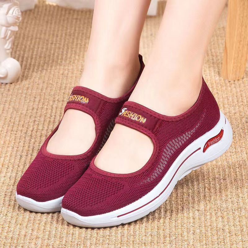 Damen Komfortable Slip-On Sneakers mit elastischem Riemen R&B
