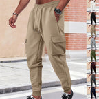 Herren Cargo-Jogginghose mit elastischem Bund und zahlreichen Taschen R&B